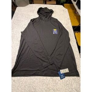 GEORGE Men Black LS Hoodie UPF 50+ Sun Protection Stretch Quick Dry Size 2XL NWT